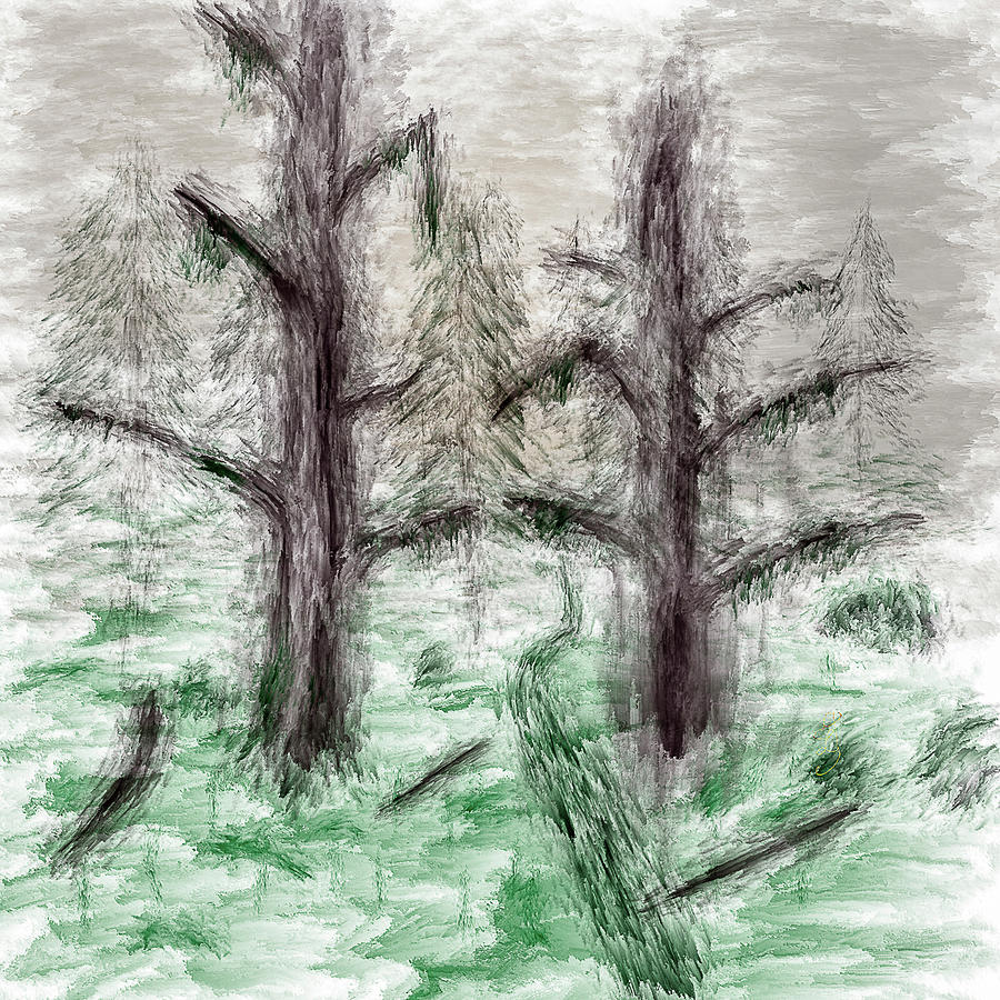 Old forest trees #k4 Digital Art by Leif Sohlman