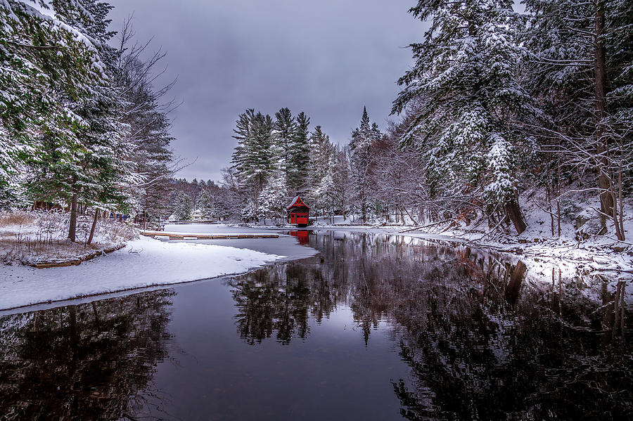 Old Forge Boathouse Photograph by David Patterson