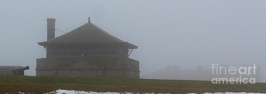 Old Fort Niagara Redoubt in the Fog Photograph by fototaker Tony