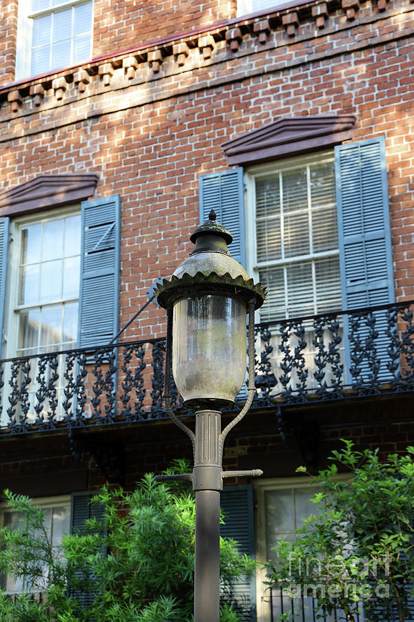 Old Gas Lamp Savannah 0726 Photograph by Jack Schultz