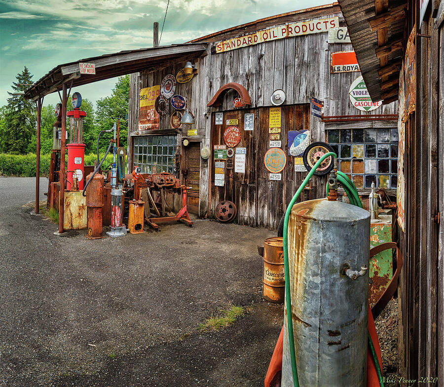 Old Gas Station 13 Photograph by Mike Penney