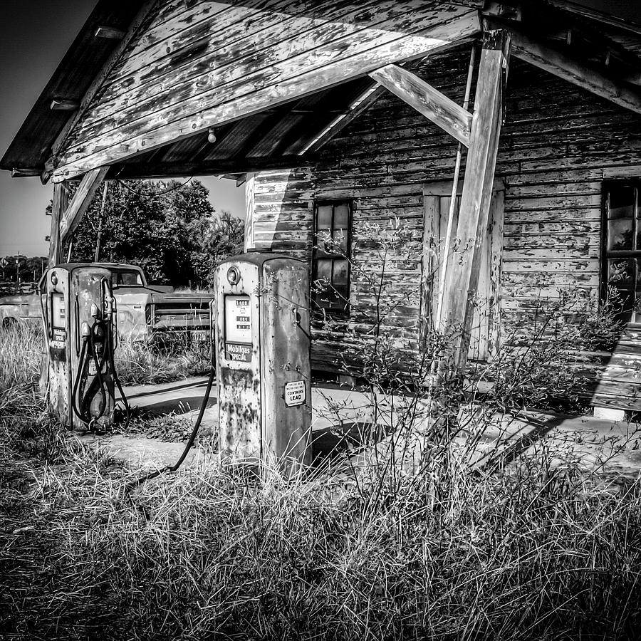 Old Gas Station Photograph by Jon Herrera