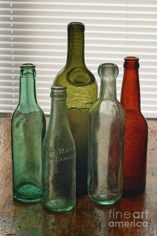 Old Glass Bottles 2 Photograph by Phil Perkins