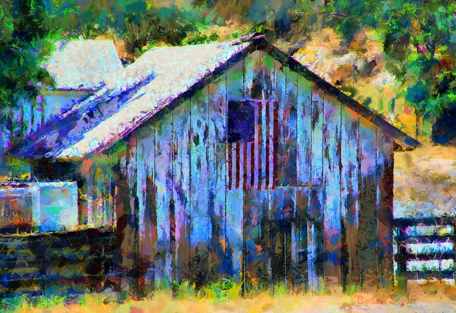 Old Glory Barn DP Digital Art by Barbara Snyder