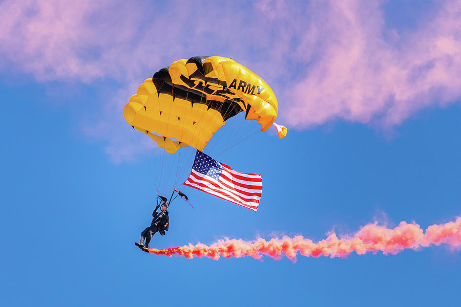 Old Glory Dropping In Photograph by Mike Lee
