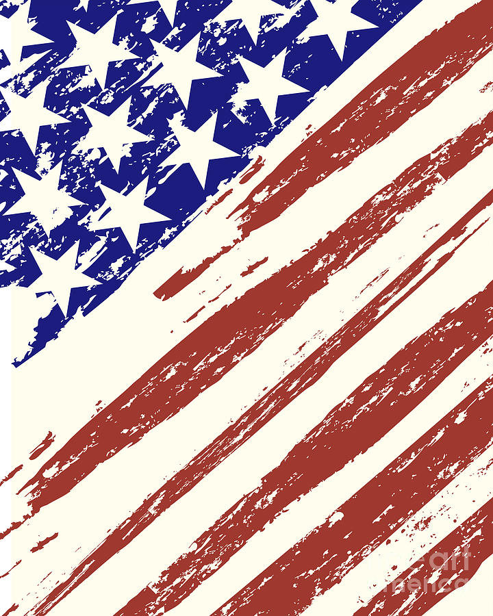 Old Glory Patriot Usa Flag Digital Art by Walter Herrit