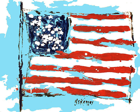 Old Glory Drawing by Phil Mckenney