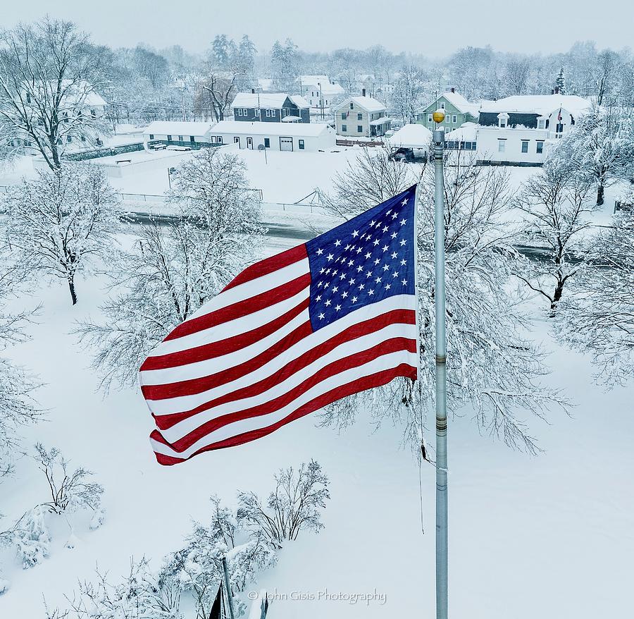 Old Glory Rochester Common Photograph by John Gisis