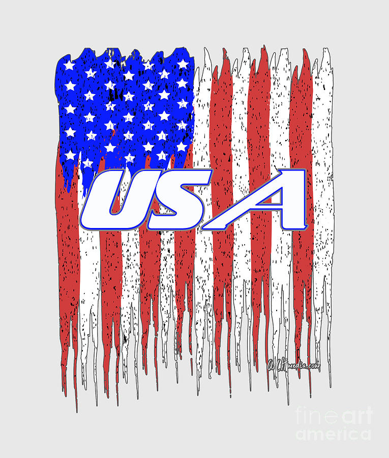 Old Glory USA Flag Limited Edition Digital Art by Walter Herrit