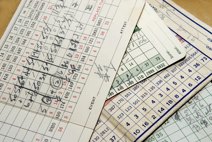 Old Golf Scorecards Photograph by Bgwalker