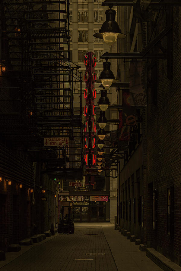 Old Goodman Theatre Sign Photograph By Enzwell Designs Fine Art America