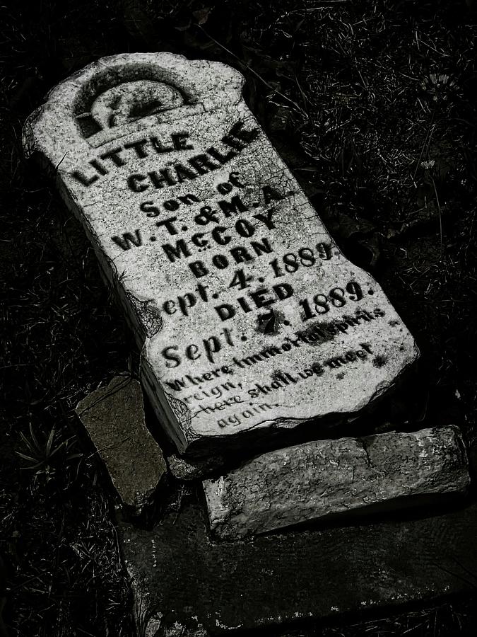 Old Grave Stone Photograph by Rene Vasquez
