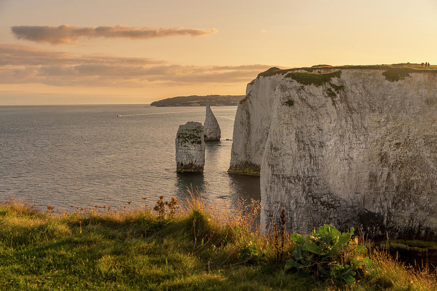 Sunset Photograph - Old Harry Rocks - Westbound by Chris Boulton