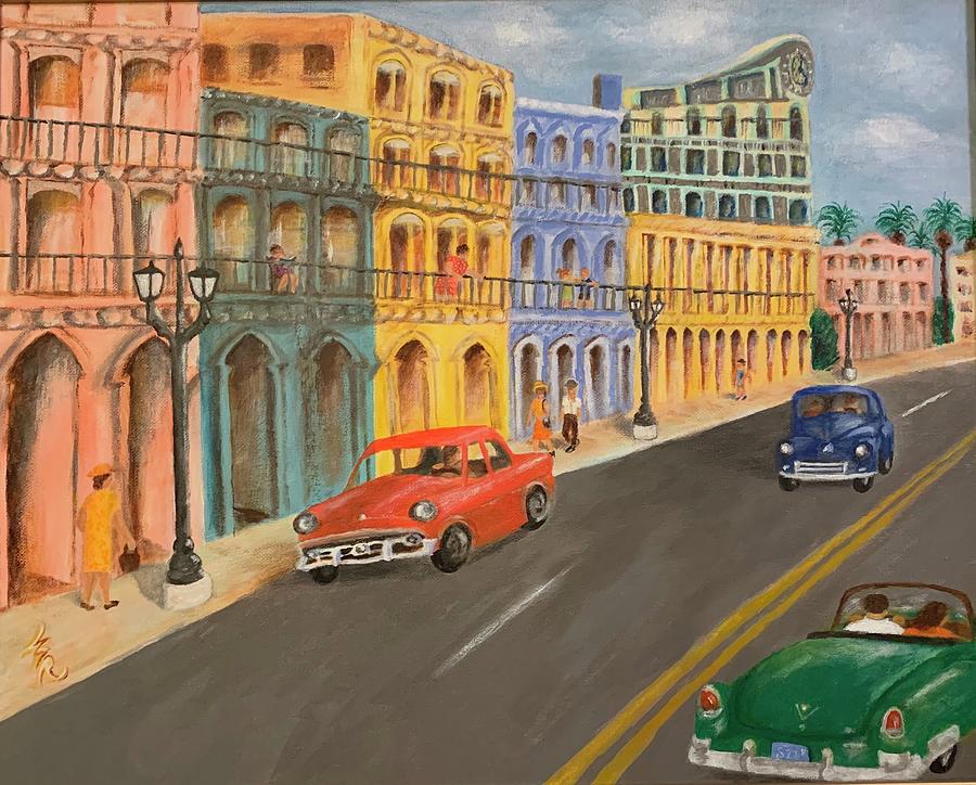 Old Havana Painting by Lorraine Sharon Roth