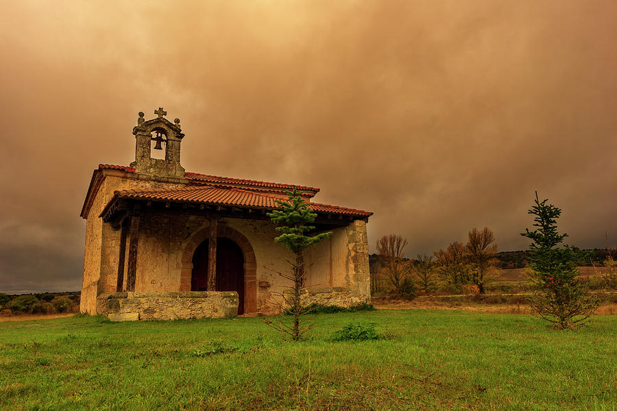 Old hermitage under a cloudy sky in Soria by Vicen Photography Old hermitage under a cloudy sky in Soria by Vicen Photography