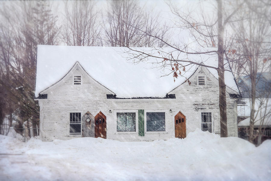 Old Home in Winter - New Hampshire Photograph by Joann Vitali