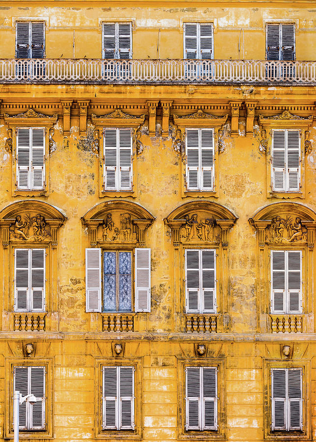 Old House Facade, Nice, France. Photograph by Maggie Mccall