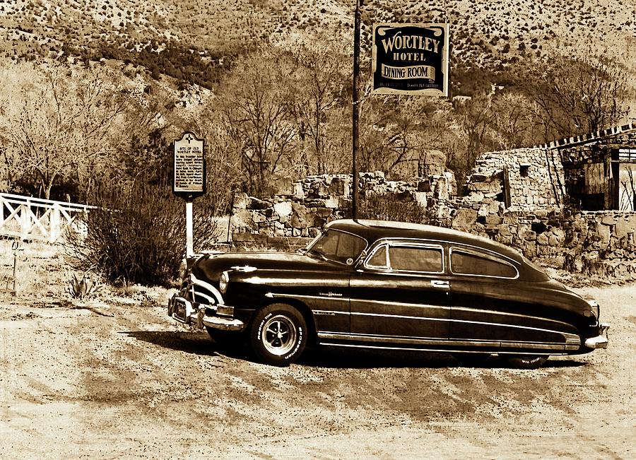 Old Hudson Car Sepia Photograph by Bob Pardue
