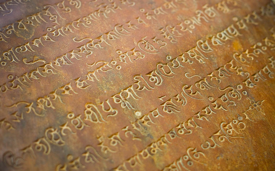 Old Indian Script Photograph by Benedek