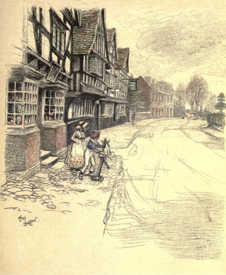 Cecil Aldin Drawing - Old Inns, Anchor Inn, Liphook by Cecil Aldin
