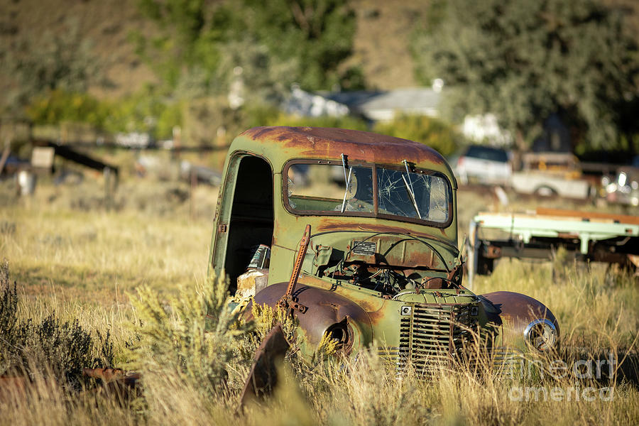Old International Harvester Truck Paradise Valley Montana Photograph by Edward Fielding