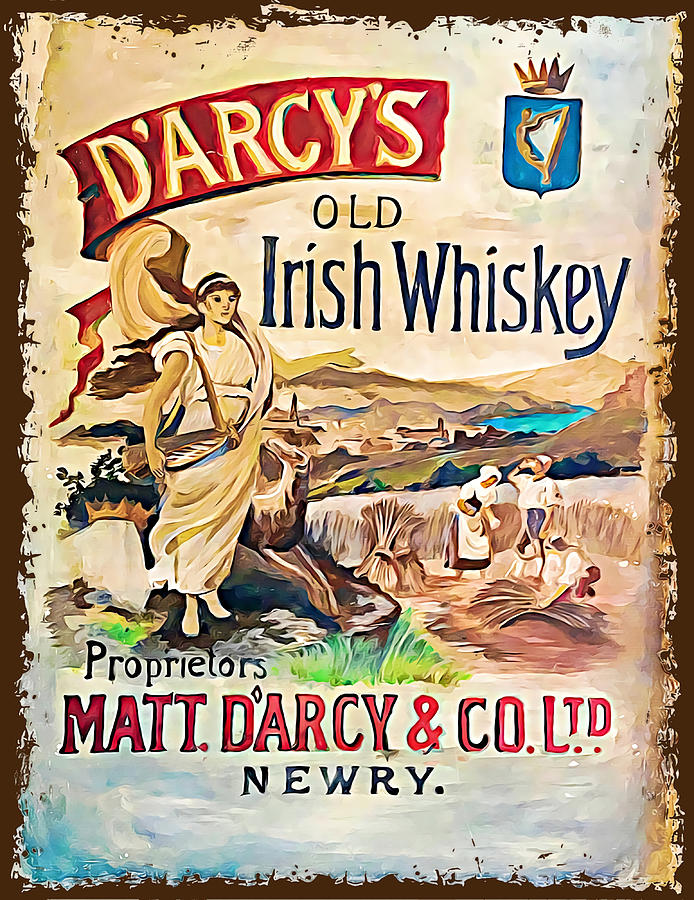 Old Irish Whiskey Darcyx27s Poster Painting by Gray David - Fine Art ...