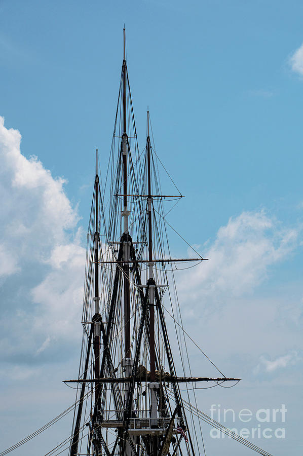 Old Ironsides Masts Photograph by Bob Phillips