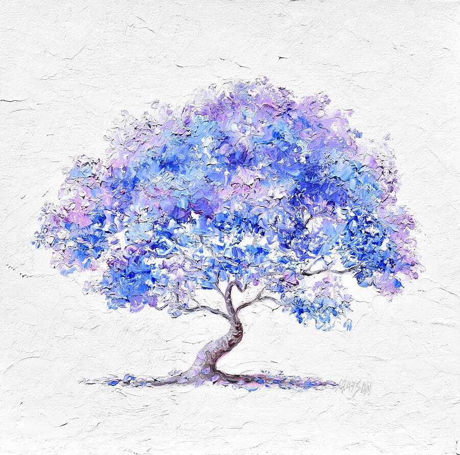 Old Jacaranda Tree Painting by Jan Matson Old Jacaranda Tree Painting by Jan Matson