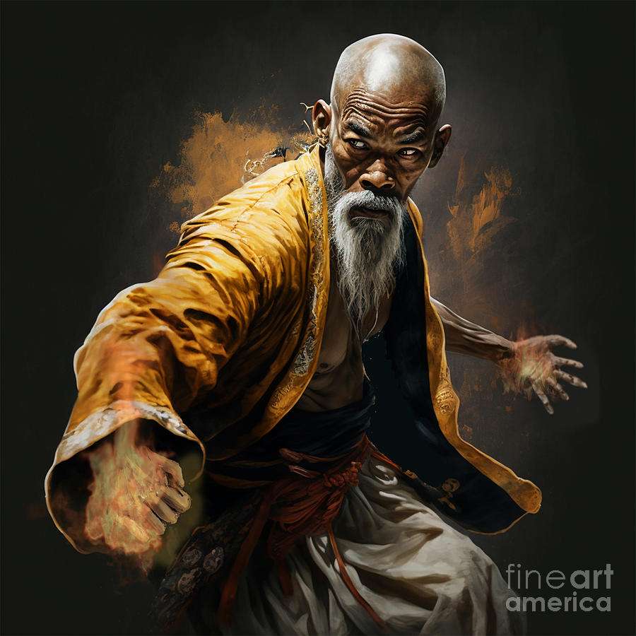 Old Kung Fu Master Digital Art by Alvin Clark - Fine Art America