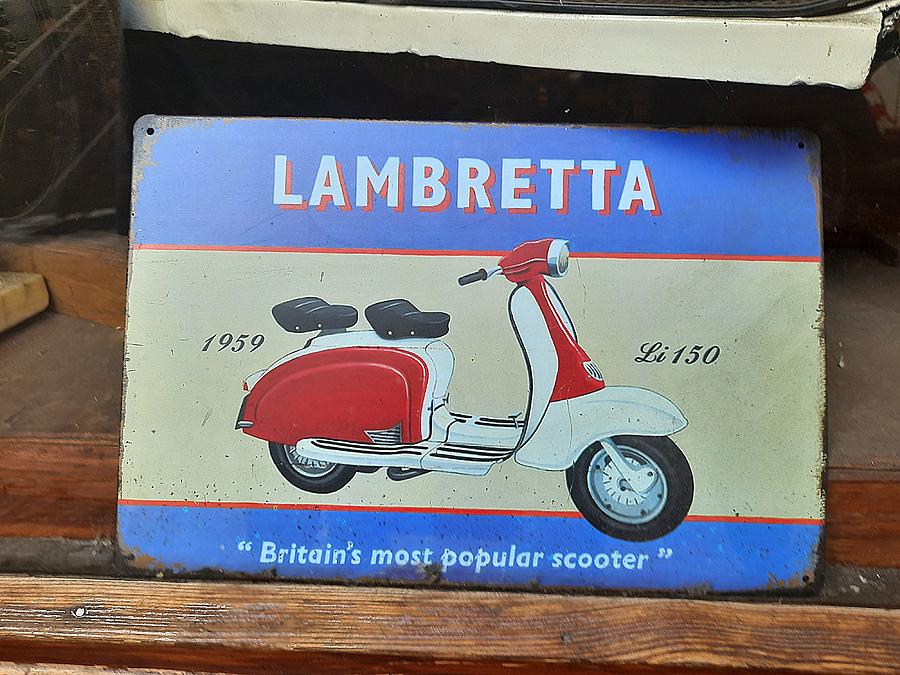 Old Lambretta Scooter Ad Photograph by Salman Ravish