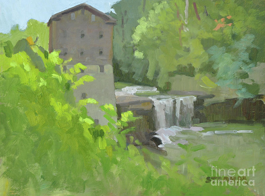 Old Lanternmans Mill, Mill Creek Park, Youngstown, Ohio,  Painting by Paul Strahm