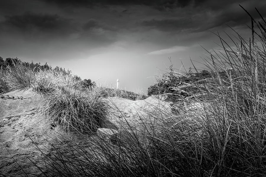 Black And White Photograph - Old Lighthouse Through The Sand Dunes by Nicklas Gustafsson