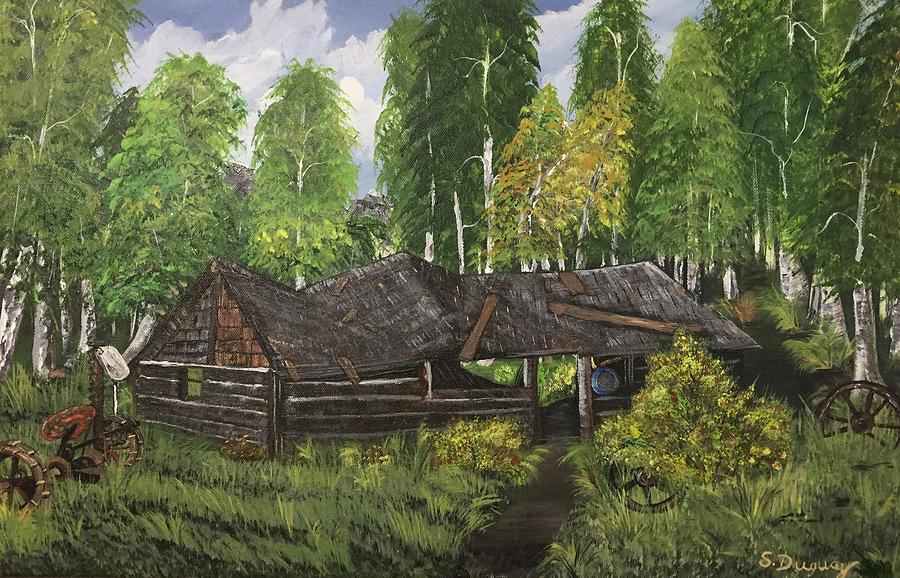 Old Log Cabin And   Memories Painting