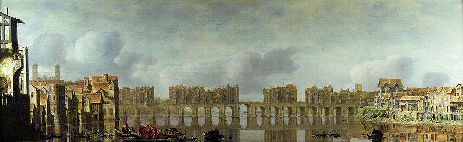 Old London Bridge, 1630 Painting by Claude De Jongh - Fine Art America