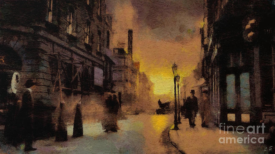 old london street painting