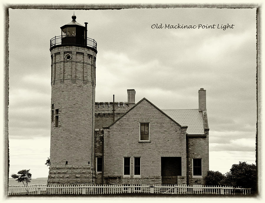 Old Mackinac Point LIght Antique 060721 Photograph by Mary Bedy
