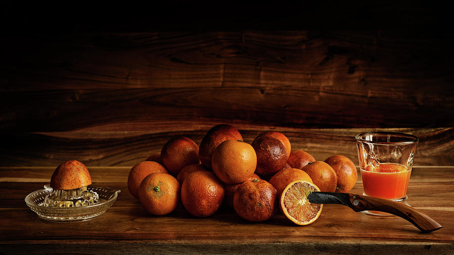 Old Maestra Blood Oranges Photograph by Jean Gill