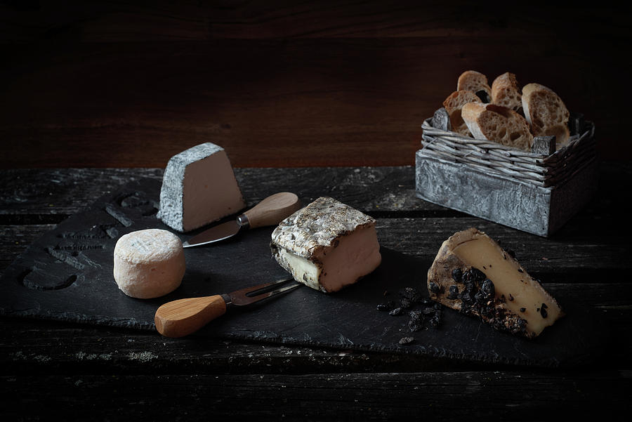 Old Maestra French Cheeses Photograph by Jean Gill