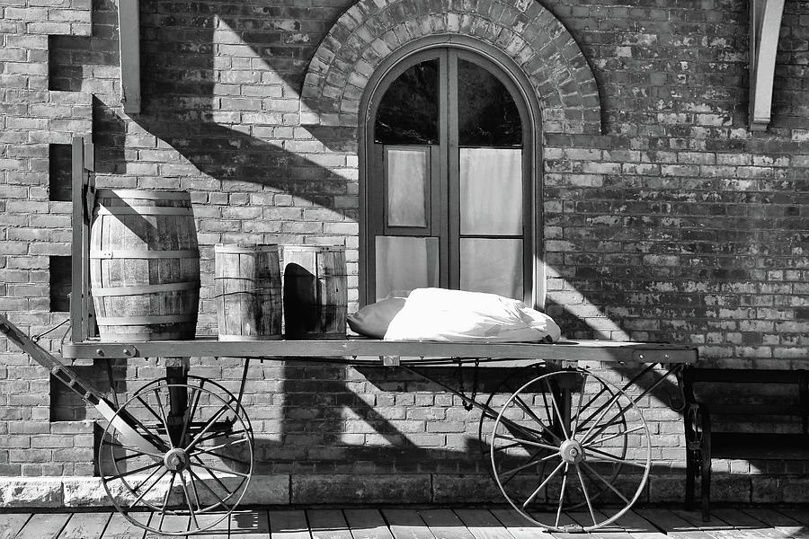 Old Mail Wagon Version 2 BW 052822 Photograph by Mary Bedy