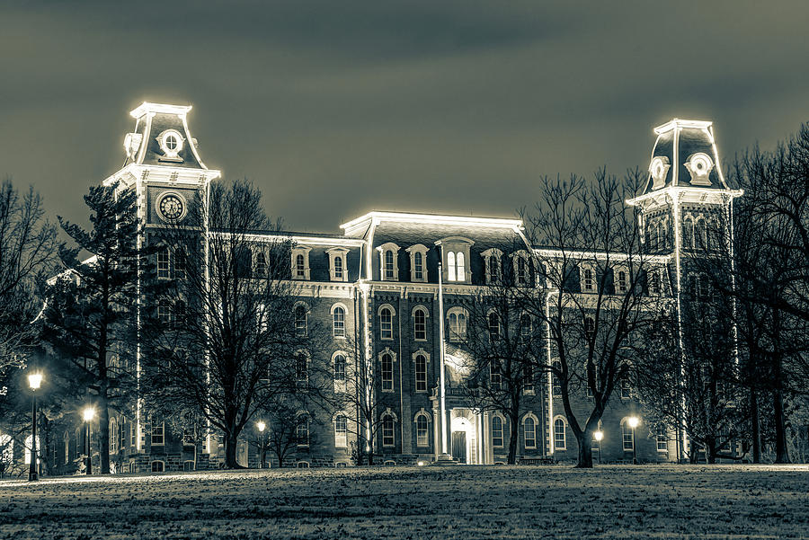Old Main Covered In Lights - Sepia Edition Photograph by Gregory Ballos