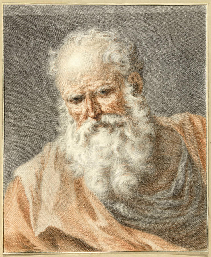 Old man Drawing by Abraham Delfos