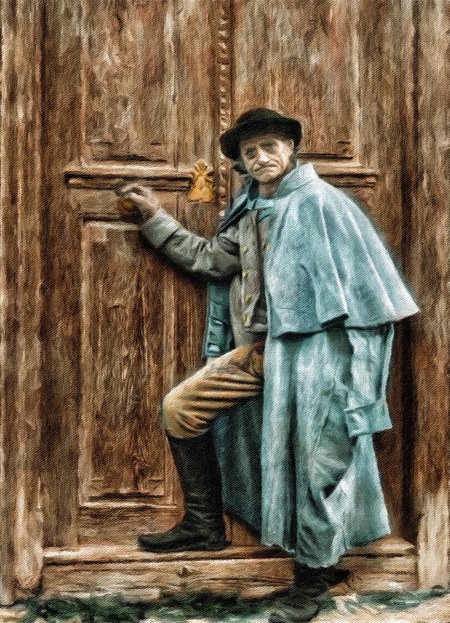 Old man from the environs of Trencin Slovakia Painting by Vincent Monozlay