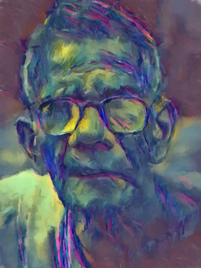 Old Man Painting by Gary Arnold