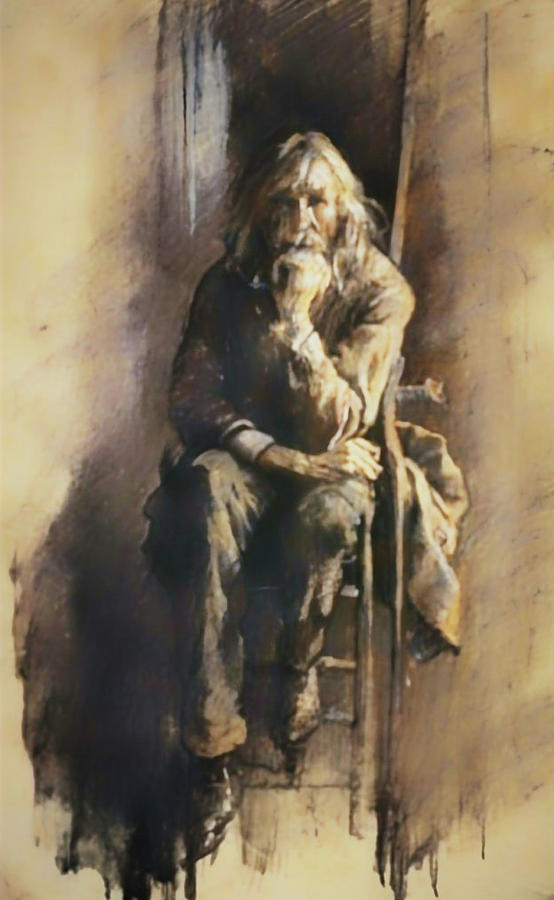Old Man In Contemplation Photograph by James DeFazio