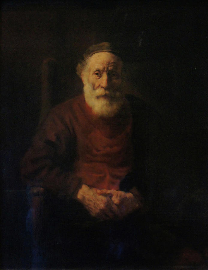 Old Man in Red Painting by Rembrandt