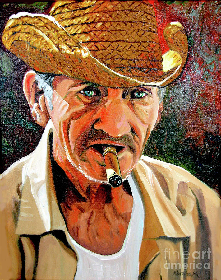 Old Man Painting by Jose Manuel Abraham
