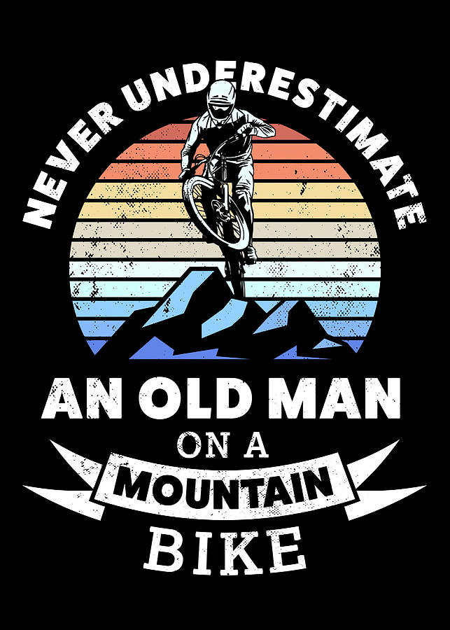 Old Man Mountain Bike Gift Poster Tapestry - Textile by Ella Harrison ...