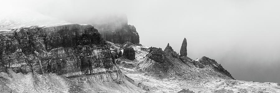 Old Man of Storr Black and white Isle of Skye Photograph by Sonny Ryse