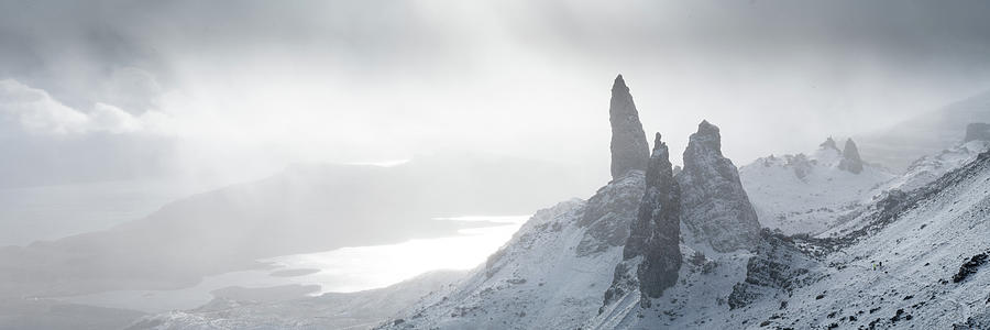 Old Man of Storr in winter snow Isle of Skye Scotland 2 Photograph by Sonny Ryse