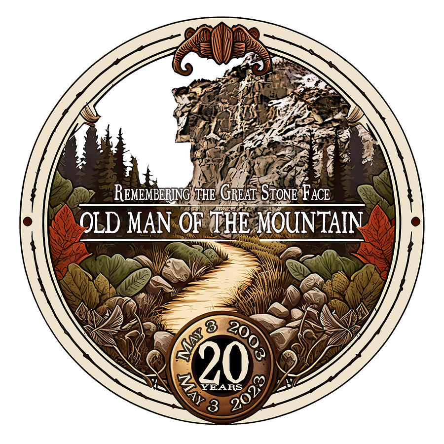 Mountain Photograph - Old Man of The Mountain 20 Year Remembrance by White Mountain Images